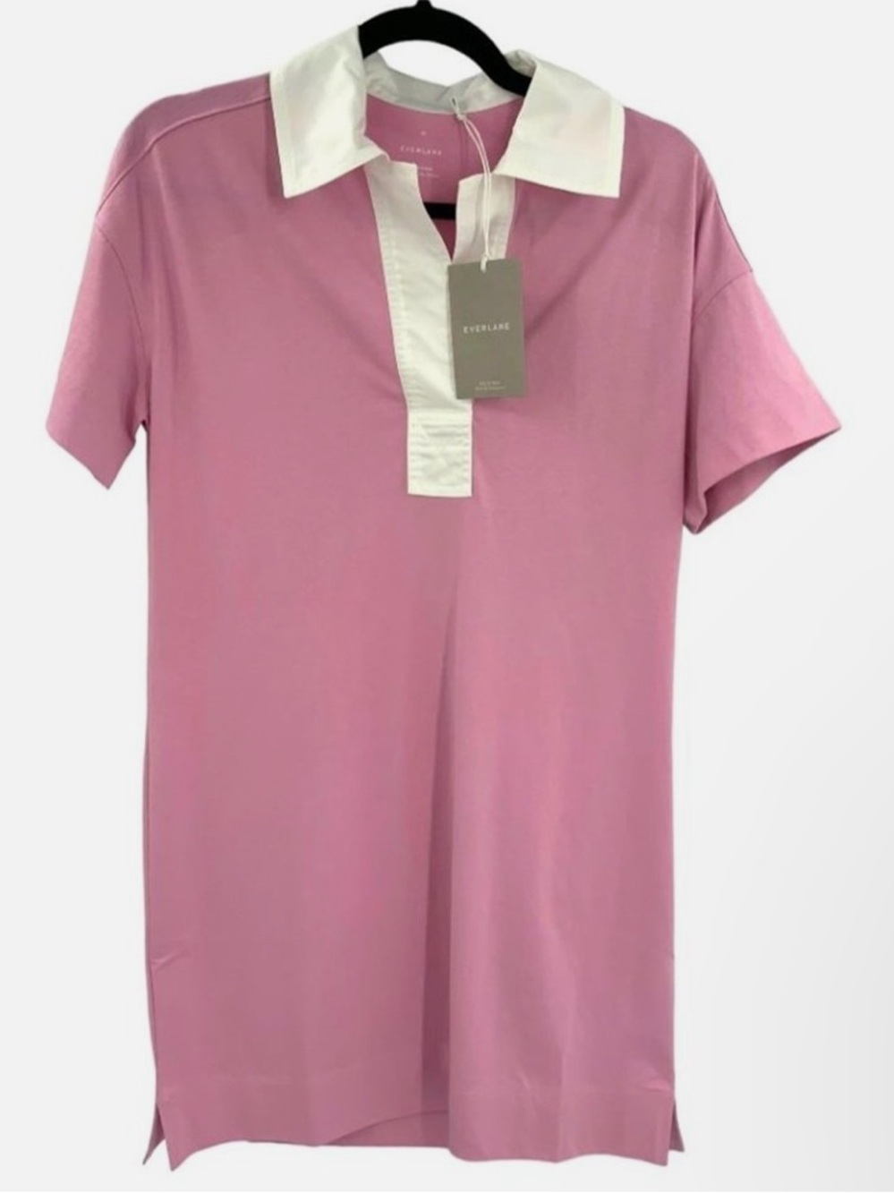 Everlane 100% Organic Cotton Oversized Polo Dress with White Collar. NWT